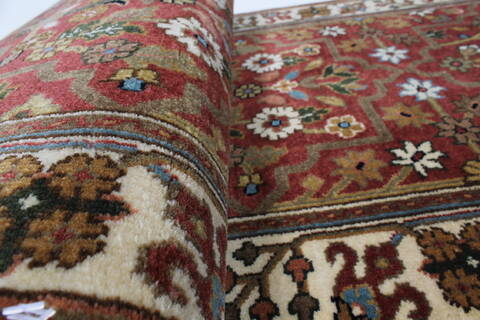 Semnan Beige Runner Hand Knotted 21 X 510  Area Rug 250-25784 Image 7