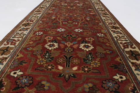 Semnan Beige Runner Hand Knotted 21 X 510  Area Rug 250-25784 Image 9