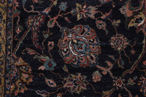 Tabriz Brown Runner Hand Knotted 26 X 511  Area Rug 250-25793 Image 4
