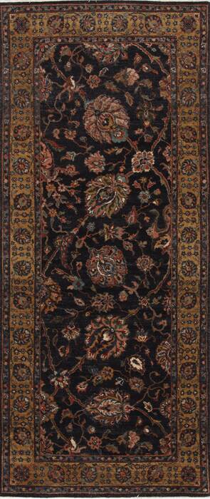 Tabriz Brown Runner Hand Knotted 26 X 511  Area Rug 250-25793 Image 0