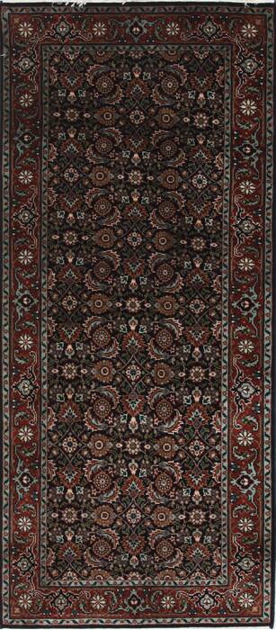Herati Brown Hand Knotted 27 X 510  Area Rug 250-25804 Image 0