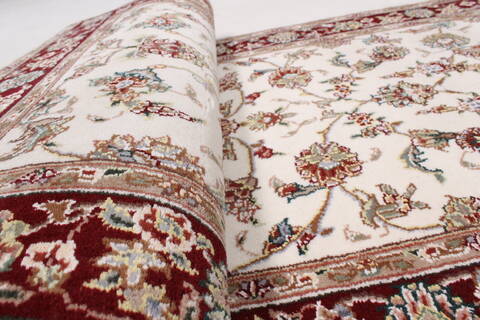 Kashmar Beige Runner Hand Knotted 26 X 60  Area Rug 250-25806 Image 10