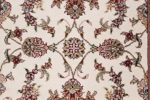 Kashmar Beige Runner Hand Knotted 26 X 60  Area Rug 250-25806 Image 3