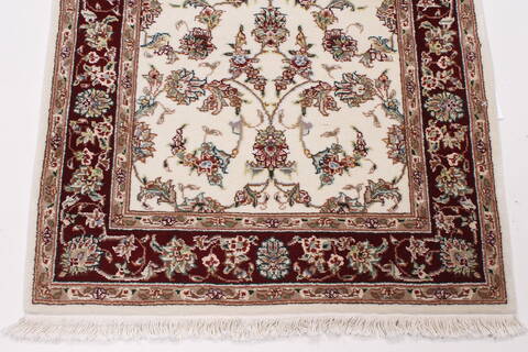 Kashmar Beige Runner Hand Knotted 26 X 60  Area Rug 250-25806 Image 4
