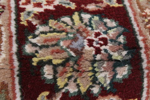 Kashmar Beige Runner Hand Knotted 26 X 60  Area Rug 250-25806 Image 9