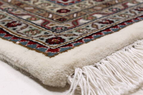 Mahi Beige Hand Knotted 87 X 119  Area Rug 250-25809 Image 4