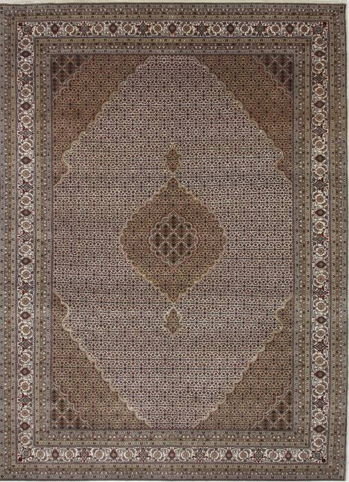 Mahi Beige Hand Knotted 87 X 119  Area Rug 250-25809 Image 0
