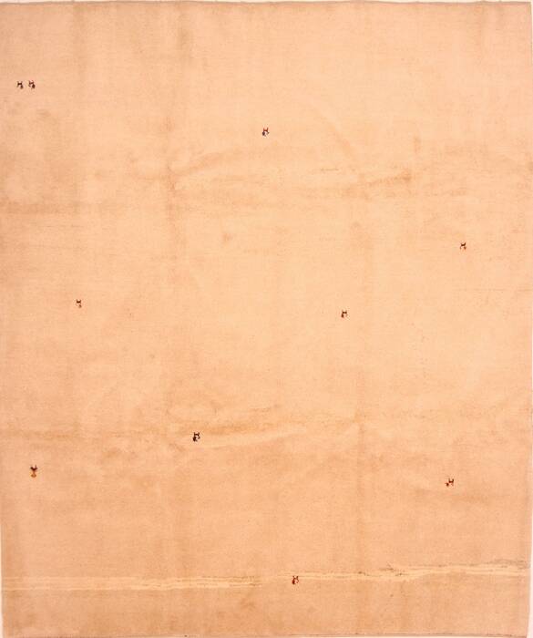 Gabbeh Beige Hand Knotted 86 X 102  Area Rug 100-25811 Image 0