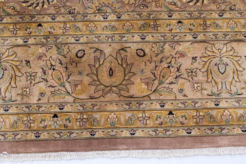 Tabriz Beige Hand Knotted 91 X 122  Area Rug 250-25812 Image 3