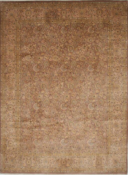 Tabriz Beige Hand Knotted 91 X 122  Area Rug 250-25812 Image 0