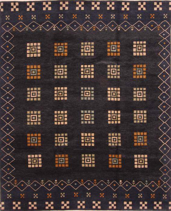 Gabbeh Blue Hand Knotted 82 X 911  Area Rug 100-25819 Image 0