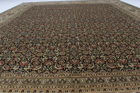Herati Beige Hand Knotted 90 X 115  Area Rug 250-25827 Image 1