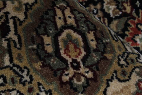 Herati Beige Hand Knotted 90 X 115  Area Rug 250-25827 Image 8