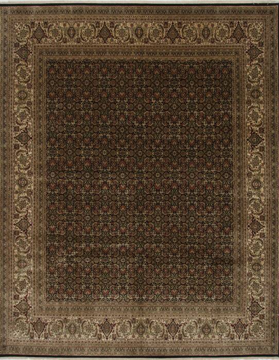 Herati Beige Hand Knotted 90 X 115  Area Rug 250-25827 Image 0