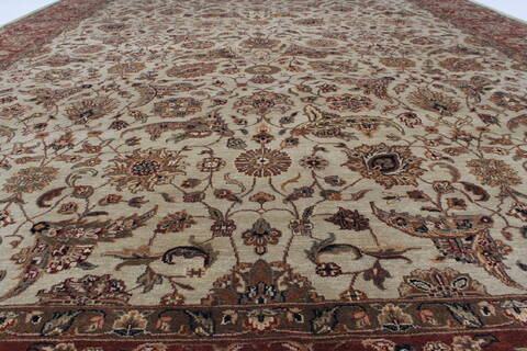 Kashmar Beige Hand Knotted 90 X 120  Area Rug 250-25829 Image 1