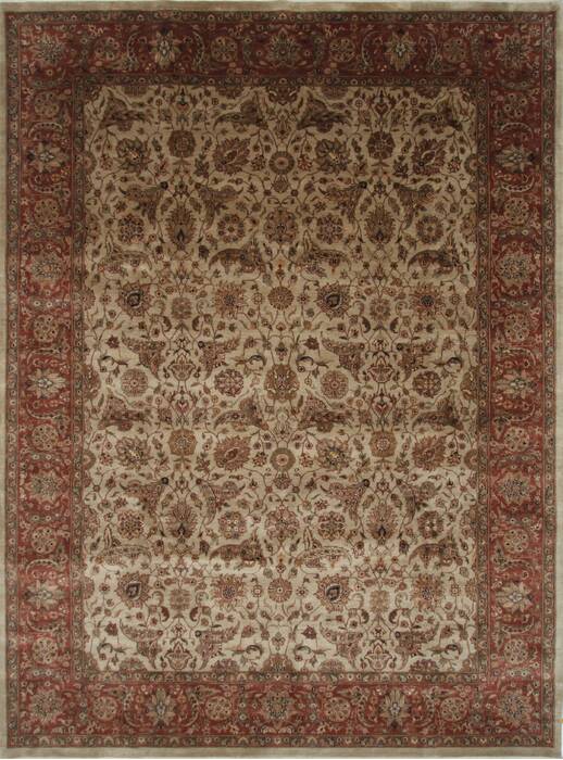 Kashmar Beige Hand Knotted 90 X 120  Area Rug 250-25829 Image 0