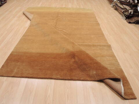 Gabbeh Beige Hand Knotted 65 X 910  Area Rug 100-25833 Image 4
