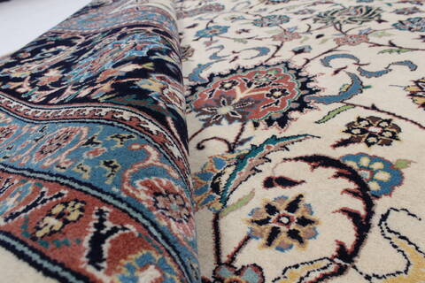Pishavar Beige Hand Knotted 811 X 122  Area Rug 250-25834 Image 11