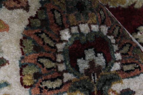 Kashmar Beige Hand Knotted 811 X 119  Area Rug 250-25843 Image 9