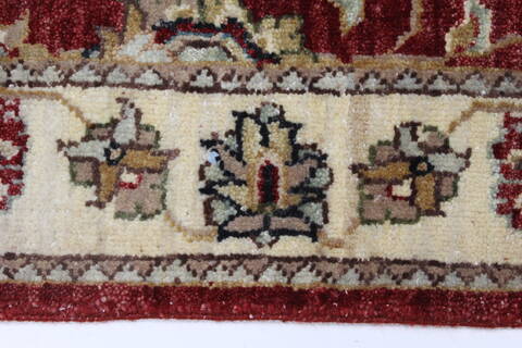Chobi Beige Runner Hand Knotted 26 X 66  Area Rug 250-25868 Image 4