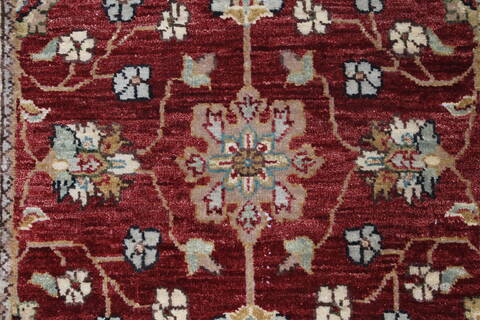 Chobi Beige Runner Hand Knotted 26 X 66  Area Rug 250-25868 Image 5