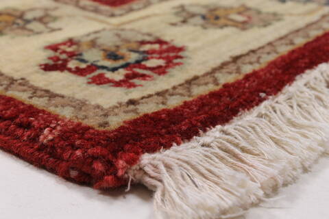 Chobi Beige Runner Hand Knotted 26 X 66  Area Rug 250-25868 Image 7
