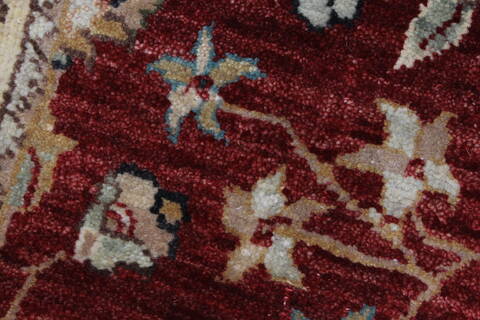 Chobi Beige Runner Hand Knotted 26 X 66  Area Rug 250-25868 Image 8