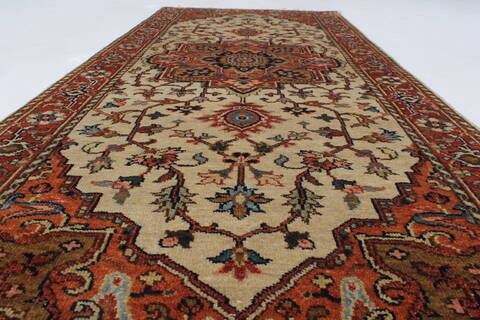 Serapi White Runner Hand Knotted 27 X 511  Area Rug 250-25876 Image 2
