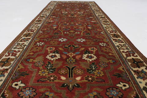 Semnan Beige Runner Hand Knotted 20 X 510  Area Rug 250-25891 Image 1