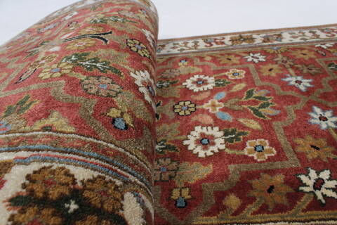 Semnan Beige Runner Hand Knotted 20 X 510  Area Rug 250-25891 Image 9