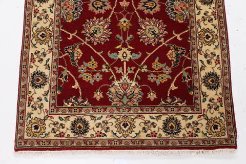 Isfahan Red Runner Hand Knotted 28 X 61  Area Rug 250-25893 Image 5