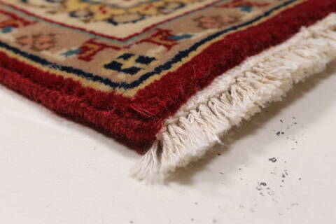 Isfahan Red Runner Hand Knotted 28 X 61  Area Rug 250-25893 Image 6