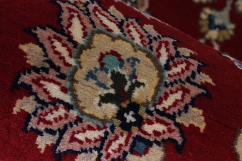 Isfahan Red Runner Hand Knotted 28 X 61  Area Rug 250-25893 Image 7