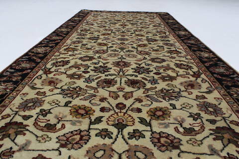 Kashmar Beige Runner Hand Knotted 29 X 60  Area Rug 250-25898 Image 1