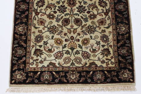 Kashmar Beige Runner Hand Knotted 29 X 60  Area Rug 250-25898 Image 4