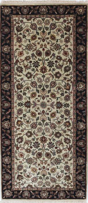 Kashmar Beige Runner Hand Knotted 29 X 60  Area Rug 250-25898 Image 0