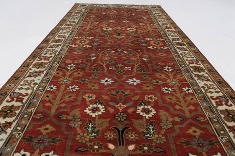 Kashmar Beige Runner Hand Knotted 26 X 59  Area Rug 250-25900 Image 1