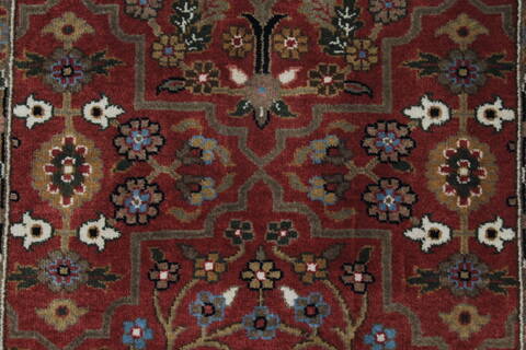 Kashmar Beige Runner Hand Knotted 26 X 59  Area Rug 250-25900 Image 3