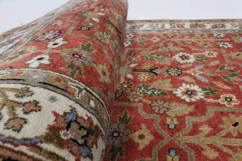 Kashmar Beige Runner Hand Knotted 26 X 59  Area Rug 250-25900 Image 9