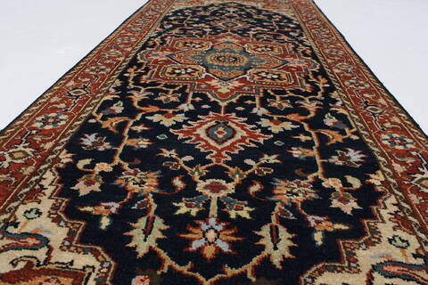 Serapi Blue Runner Hand Knotted 25 X 511  Area Rug 250-25908 Image 1