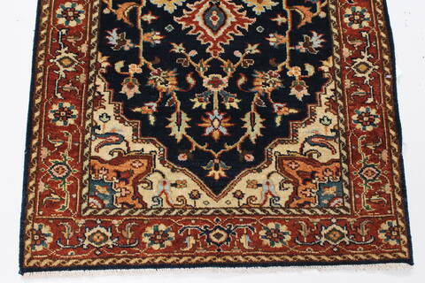 Serapi Blue Runner Hand Knotted 25 X 511  Area Rug 250-25908 Image 4