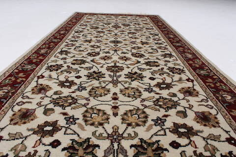 Kashmar Beige Runner Hand Knotted 28 X 61  Area Rug 250-25911 Image 10