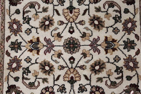 Kashmar Beige Runner Hand Knotted 28 X 61  Area Rug 250-25911 Image 2