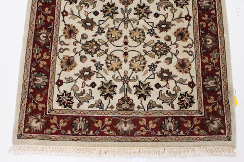 Kashmar Beige Runner Hand Knotted 28 X 61  Area Rug 250-25911 Image 3