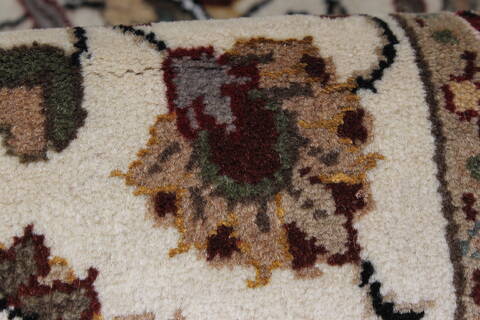 Kashmar Beige Runner Hand Knotted 28 X 61  Area Rug 250-25911 Image 7