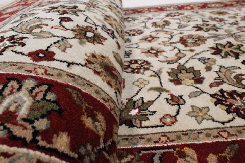 Kashmar Beige Runner Hand Knotted 28 X 61  Area Rug 250-25911 Image 8