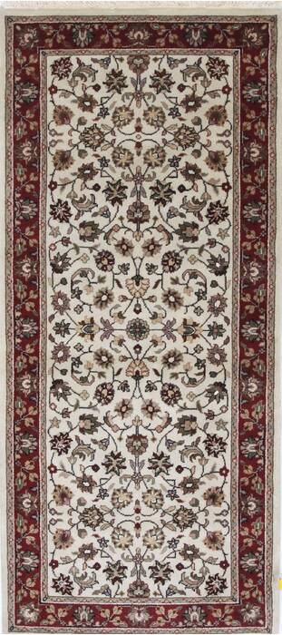 Kashmar Beige Runner Hand Knotted 28 X 61  Area Rug 250-25911 Image 0