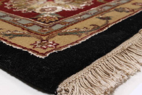 Kashmir Beige Hand Knotted 811 X 1110  Area Rug 250-25932 Image 5