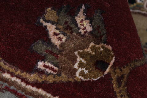 Kashmir Beige Hand Knotted 811 X 1110  Area Rug 250-25932 Image 6