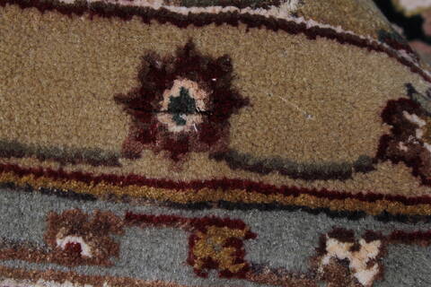 Kashmir Beige Hand Knotted 811 X 1110  Area Rug 250-25932 Image 7